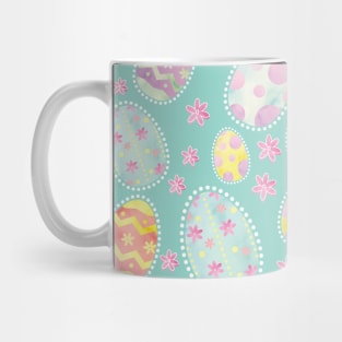 Pastel Watercolour Painted Easter Egg Pattern Mug